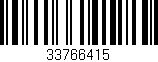 Código de barras (EAN, GTIN, SKU, ISBN): '33766415'