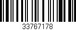 Código de barras (EAN, GTIN, SKU, ISBN): '33767178'