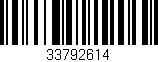 Código de barras (EAN, GTIN, SKU, ISBN): '33792614'