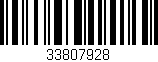 Código de barras (EAN, GTIN, SKU, ISBN): '33807928'