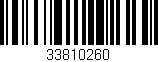 Código de barras (EAN, GTIN, SKU, ISBN): '33810260'
