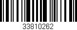 Código de barras (EAN, GTIN, SKU, ISBN): '33810262'