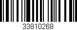 Código de barras (EAN, GTIN, SKU, ISBN): '33810268'