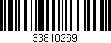 Código de barras (EAN, GTIN, SKU, ISBN): '33810269'