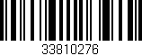 Código de barras (EAN, GTIN, SKU, ISBN): '33810276'