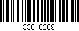 Código de barras (EAN, GTIN, SKU, ISBN): '33810289'