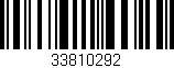 Código de barras (EAN, GTIN, SKU, ISBN): '33810292'