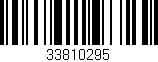 Código de barras (EAN, GTIN, SKU, ISBN): '33810295'