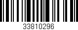 Código de barras (EAN, GTIN, SKU, ISBN): '33810296'