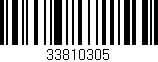 Código de barras (EAN, GTIN, SKU, ISBN): '33810305'