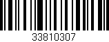 Código de barras (EAN, GTIN, SKU, ISBN): '33810307'