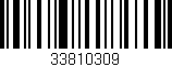 Código de barras (EAN, GTIN, SKU, ISBN): '33810309'