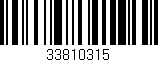 Código de barras (EAN, GTIN, SKU, ISBN): '33810315'