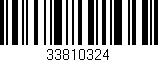 Código de barras (EAN, GTIN, SKU, ISBN): '33810324'