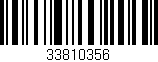 Código de barras (EAN, GTIN, SKU, ISBN): '33810356'