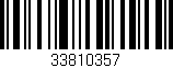Código de barras (EAN, GTIN, SKU, ISBN): '33810357'