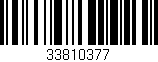 Código de barras (EAN, GTIN, SKU, ISBN): '33810377'