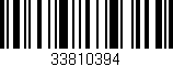 Código de barras (EAN, GTIN, SKU, ISBN): '33810394'