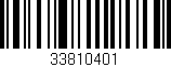 Código de barras (EAN, GTIN, SKU, ISBN): '33810401'