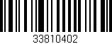 Código de barras (EAN, GTIN, SKU, ISBN): '33810402'