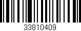 Código de barras (EAN, GTIN, SKU, ISBN): '33810409'