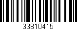 Código de barras (EAN, GTIN, SKU, ISBN): '33810415'