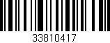 Código de barras (EAN, GTIN, SKU, ISBN): '33810417'