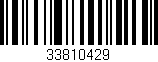 Código de barras (EAN, GTIN, SKU, ISBN): '33810429'