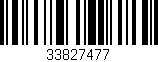 Código de barras (EAN, GTIN, SKU, ISBN): '33827477'