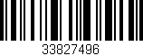 Código de barras (EAN, GTIN, SKU, ISBN): '33827496'