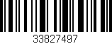 Código de barras (EAN, GTIN, SKU, ISBN): '33827497'