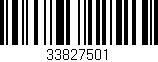 Código de barras (EAN, GTIN, SKU, ISBN): '33827501'