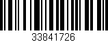Código de barras (EAN, GTIN, SKU, ISBN): '33841726'