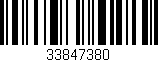 Código de barras (EAN, GTIN, SKU, ISBN): '33847380'