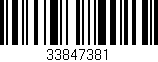 Código de barras (EAN, GTIN, SKU, ISBN): '33847381'