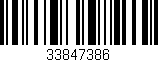 Código de barras (EAN, GTIN, SKU, ISBN): '33847386'