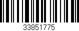 Código de barras (EAN, GTIN, SKU, ISBN): '33851775'