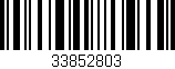 Código de barras (EAN, GTIN, SKU, ISBN): '33852803'