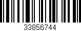 Código de barras (EAN, GTIN, SKU, ISBN): '33856744'