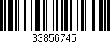 Código de barras (EAN, GTIN, SKU, ISBN): '33856745'