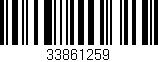 Código de barras (EAN, GTIN, SKU, ISBN): '33861259'
