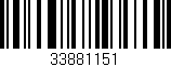 Código de barras (EAN, GTIN, SKU, ISBN): '33881151'