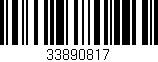 Código de barras (EAN, GTIN, SKU, ISBN): '33890817'