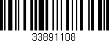 Código de barras (EAN, GTIN, SKU, ISBN): '33891108'