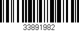 Código de barras (EAN, GTIN, SKU, ISBN): '33891982'