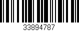 Código de barras (EAN, GTIN, SKU, ISBN): '33894787'
