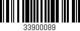 Código de barras (EAN, GTIN, SKU, ISBN): '33900089'