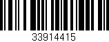 Código de barras (EAN, GTIN, SKU, ISBN): '33914415'