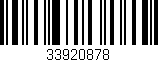 Código de barras (EAN, GTIN, SKU, ISBN): '33920878'