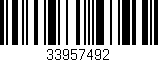 Código de barras (EAN, GTIN, SKU, ISBN): '33957492'